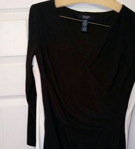 Chaps midi black and white dress - Medium - NWT